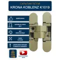 Петли дверные межкомнатные скрытые KRONA KOBLENZ K1019, универсальная, никель матовый