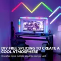 Светильник настенный модульный (4 прямых модуля + 3 угловых), умная RGB панель, неоновые лампы со светомузыкой
