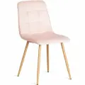 Комплект стульев Tetchair CHILLY 2 шт. металл, вельвет / розовый, натуральный