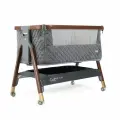Прикроватная колыбель Tutti Bambini CoZee Luxe, цвет Slate / Walnut (Графитовый / Орех)