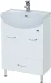 Тумба с раковиной Bellezza Уют 50 с нижним ящиком белая