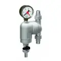 Фильтр Far 100мкм, с манометром, Max: 95 °C, 25 бар. Поворотное соединение 1/2 НР