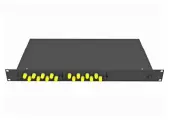 Кросс оптический Toplan , стоечный 19, 16 ST/UPC адаптера, MM, 1U, черный, укомплектованный (КРС-Top-1U-16ST/U-OM2-BK)