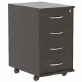 Офисная тумба с выдвижными ящиками SKYLAND IMAGO ТМ-4А, венге, 41х45х70 см на колесах с замком