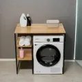 Стеллаж Полка для стиральной машины в ванную комнату/Дуб Золотистый