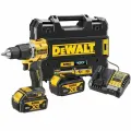 Аккумуляторная бесщеточная ударная дрель DEWALT, 18 В, 1650 об/мин, 28050 уд/мин, с 2 АКБ 4 Ач и ЗУ, в кейсе TSTAK, DCD100YM2T