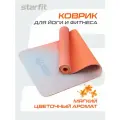 Коврик для йоги и фитнеса STARFIT нескользящий 0,6 см ароматизированный