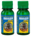 Лиходей (Кукарача) 50мл (2 флакона) - используется для уничтожения клопов, тараканов, блох, комаров, мух и крысиных клещей.