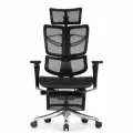 Кресло компьютерное с подножкой FALTO FLY 2 (5D подголовник, подлокотники 6D(360), сетка, черный)