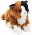 Мягкая игрушка натуралистичная LEOSCO Котёнок рыже-чёрно-белый 22 см