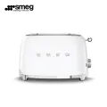 Тостер SMEG TSF01, с функцией подогрева, механический, черный/белый