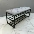 Банкетка в прихожую для обуви 100х35х45 см STEEL MEBEL (БПЧ-К1smb)