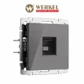 Розетка Ethernet RJ-45 Werkel W1181044 графит акрил IP20