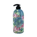 Jigott Парфюмированный гель для душа Лотос 750 мл, Lotus Perfume Body Wash / Корейская косметика для тела, гель для душа увлажняющий женский