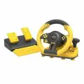 Игровой руль для ПК, PS3, PS4, XBox One Гоночный симулятор вождения с педалями, передачами / Джойстик игровой / желтый