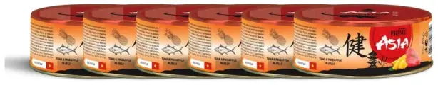 PRIME ASIA TUNA & PINEAPPLE для взрослых кошек с тунцом и ананасом в желе банка 85 гр NEW 85 гр х 6 шт