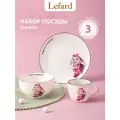 Набор детской посуды из фарфора Lefard Сластена, 3 предмета : салатник 470 мл, тарелка 20 см, кружка 220 мл