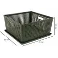 Лоток с крышкой 31x31x15 см 12 л полипропилен цвет серый