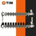 Коллекторная группа Tim (KBS5010) 1 ВР-ВР, 10 отводов 3/4, воздухоотводчик, сливной кран