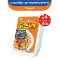 Лапша быстрого приготовления Доширак со вкусом свинины, лоток, 24 шт по 90 г