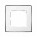 1 шт. Simon 82 Detail Белый, основание хром Рамка 1-ая