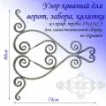 Кованый узор для забора и калитки