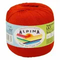 Пряжа ALPINA LILY 100% мерсеризованный хлопок 50 г 175 м №198 т. оранжевый