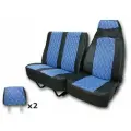 Чехлы сидений для а/м Газель 3302 3-х мест. (синий) экокожа стеганая