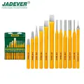 Зубило ручное и кернер пробойники JADEVER набор 12 штук по металлу