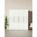 LAERA Шкаф для одежды четырехдверный распашной с полками белый