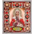 Набор для вышивания хрустальными бусинами образа В каменьях арт. 77-И-55 Святая Татьяна 14,5х16,5 см