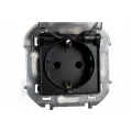 10 шт. Legrand INSPIRIA Антрацит Розетка 2К+З IP 44 с откидной крышкой и шторками, немецкий стандарт, 16 А,250 В, 673743