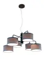 Подвесная люстра Citilux Форма CL428261, современный стиль, венге, 6 рожков, цилиндрические абажуры, E27, 60 Вт