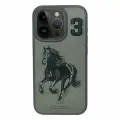 Чехол Santa Barbara Polo, для iPhone 15 Pro Max, противоударный, 3D вышивка, серый