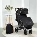 Прогулочная коляска BREND BABALLO ORIGINAL 2025, цвет черный, серебряная рама