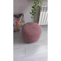 Вязаный пуф ручной работы со съемным чехлом 35*45 см