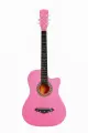 Гитара акустическая матовая, розовая. Размер 7/8 (38 дюймов) Jordani JD3820 PI