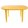 Стол пластиковый овальный Стандарт Пластик 140 x 80 x 71 см желтый
