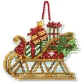 Dimensions набор для вышивания Sleigh Ornament,70-08914, разноцветный, 11 х 8 см
