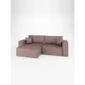 Угловой диван-кровать Manons Maison Hygge, угол универсальный, раскладной механизм Еврокнижка, Рогожка розовый, 250х153х86 см