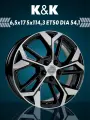 Диски автомобильные K&K KC1062 6,5x17 5x114,3 ET50 54,1 Алмаз черный