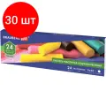 Комплект 30 шт, Пастель масляная художественная BRAUBERG ART CLASSIC, 24 цвета, круглое сечение, 181448