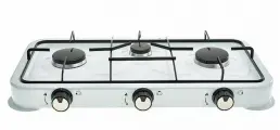 Плита газовая Умница ПГБ-3К 3конф. без крышки (белая)