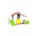 Домик детский пластиковый для улицы со столиком и стульчиками + горка томо