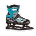 Коньки раздвижные фигурные «Mosaic 2», размер 34-37, черно-синие, поддержка щиколотки, пластик/полиэстер/сталь
