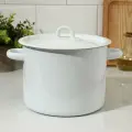 Кастрюля цилиндрическая, 3.5 л, эмалированная крышка, индукция, белый