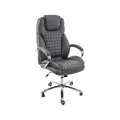 Кресло Woodville Herd, для руководителя, с механизмом качания, обивка из искусственной кожи, серое
