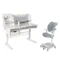 Комплект парта Ammi Grey + кресло Arnica Grey с подлокотниками и подставкой