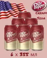 Газированный напиток Dr.Pepper Cream Soda (Доктор Крем-сода), 355 мл х 6 шт