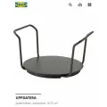 Держатель для тарелок IKEA UPPDATERA , антрацит, 19-31 см, металл/пластик